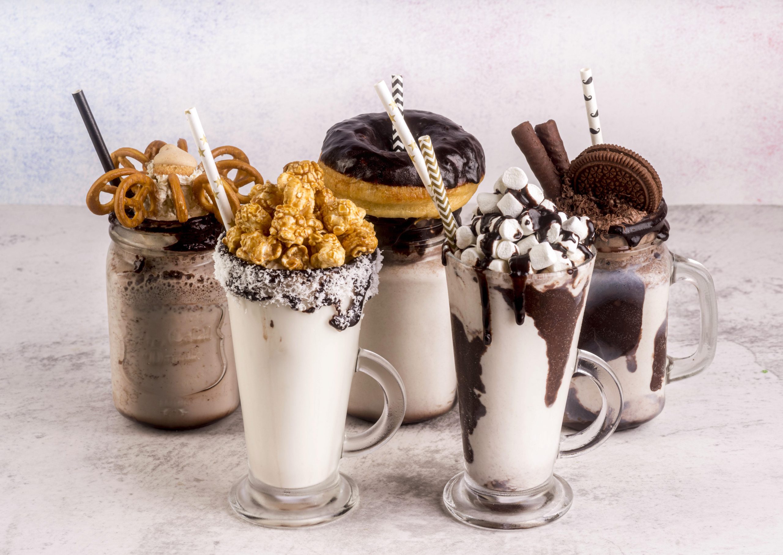 Milkshakes and juices refreshment